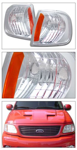 Topline for 1997-2003 ford f150/expedition chrome amber signal corner lights