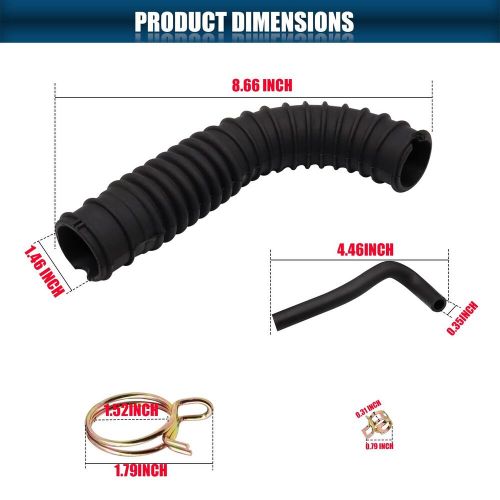 Club car air intake hose and crankcase vent tube with clamp repair kit for 19...