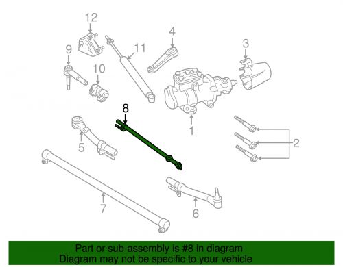 Genuine ford steering drag link lc3z-3304-a