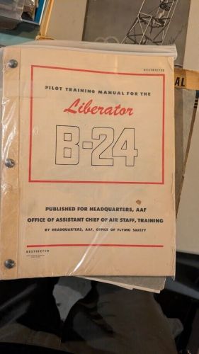 1944 original consolidated b-24 liberator pilot training manual vintage ww2 rare