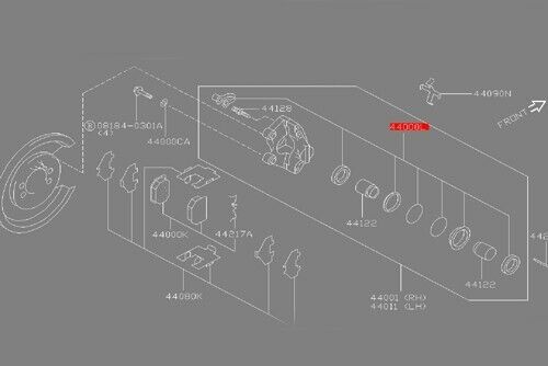 Genuine nissan pitworks rear caliper seal kit for nissan skyline r33 gts rb25de