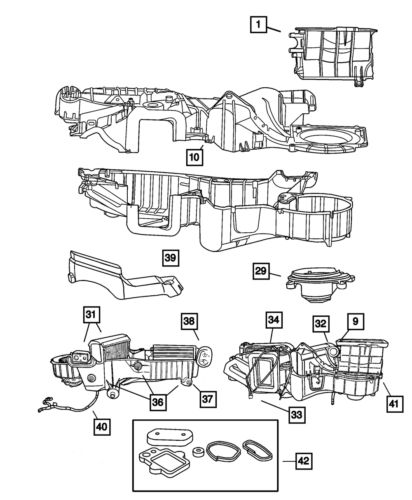 Genuine mopar air conditioning evaporator 5104688ac