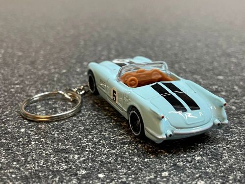 1955 c1 corvette blue keychain hot wheels matchbox