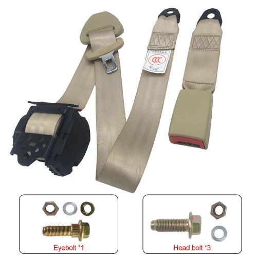 3-point retractable car safety seat belt lap diagonal belt adjustable universal