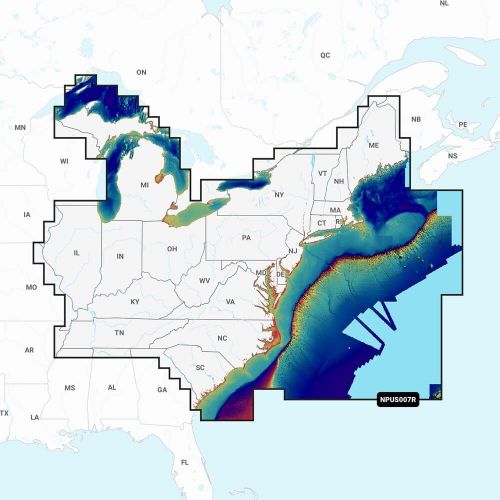 ​navionics platinum+ npus007r u.s. east marine map sd/msd card coastal &amp; inland