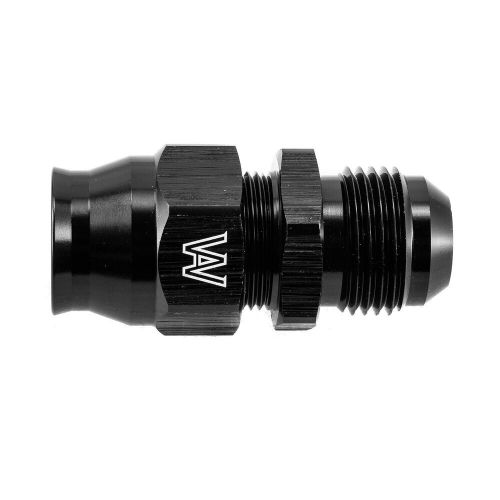 New black aluminum 5/8&#034; tube to male -10an adapter with brass ferrule