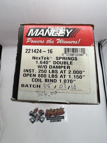 Manley 221424-16 nextek series drag race valve springs 1.640&#034; .880&#034; lift set 16