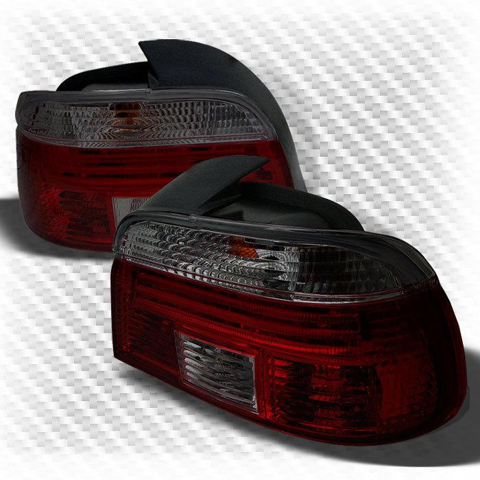 Red smoked 97-00 bmw e39 5-series tail lights lamp pair brand new set taillights