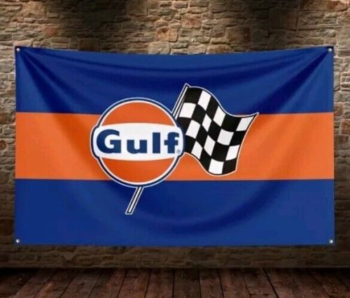 Gulf  workshop/mancave advertising fan flag/banner