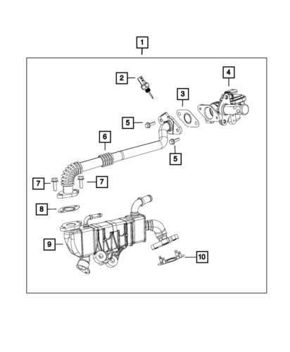 Genuine mopar egr tube flange gasket 5281492ab