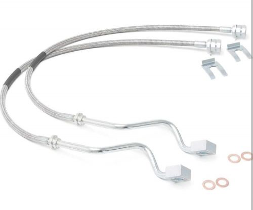 Rough country front stainless brake lines for 1999-2004 ford super duty - 89705