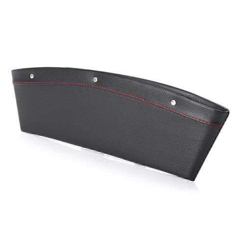 Auto car seat leather gap slit pocket storage organizer tray box