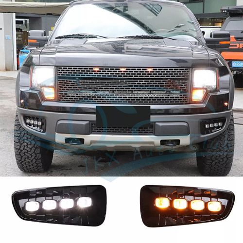 Pair daytime running lights led drl fog lamp e for ford f-150 raptor 2009-2014