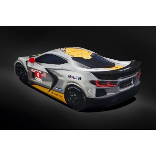 Premium indoor car cover in gray with fully rendered corvette c8.r stingray oem