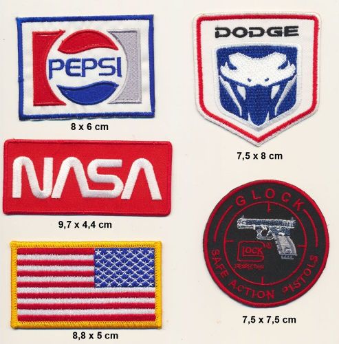 Usa dodge nasa glock patch patch b-stock set 5 pieces usa weapons weapons b093-