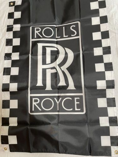 Banner flag  tapestry size3x2ft [rolls royce checkered]garage room decora 18288