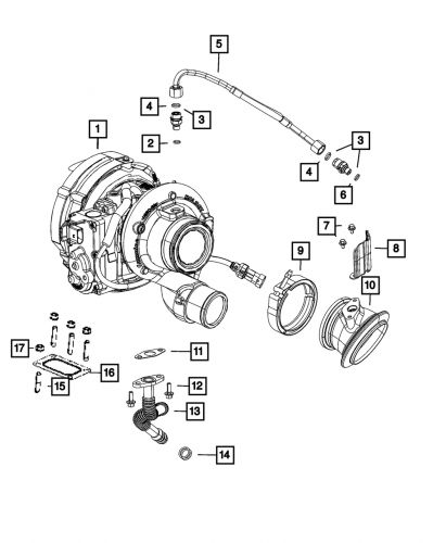 Genuine mopar turbocharger gasket 68450922aa