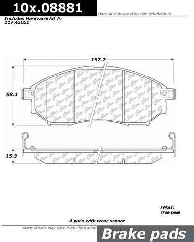 Centric 105.08881 brake pad or shoe, rear