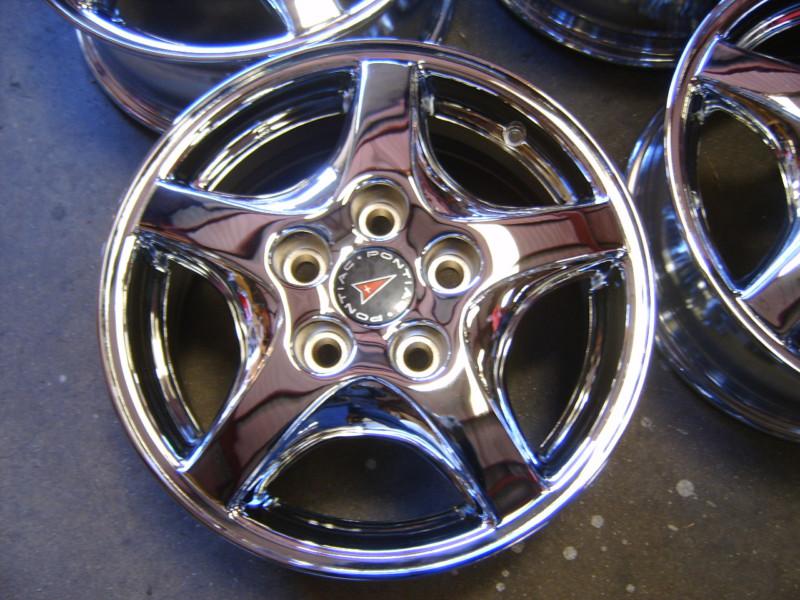 99 00 01 02 03 04 05 pontiac trans sport montana 15" chrome wheels rims 5x115