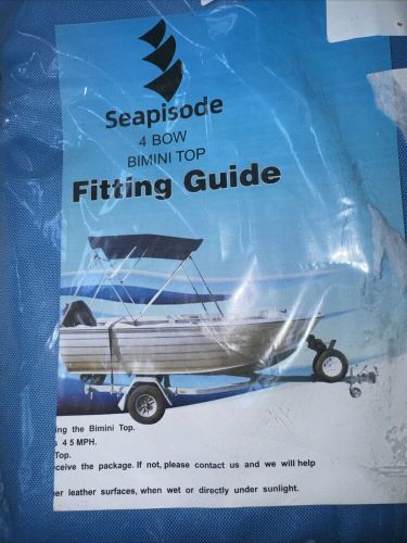 Seapisode blue 4 bow marine grade fade and crack resistant bimini top cover