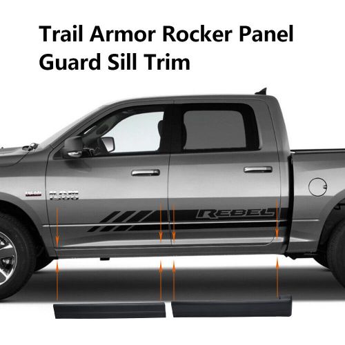 Fit for 2001-2006 silverado/ gmc sierra black rocker panel guard cover trim