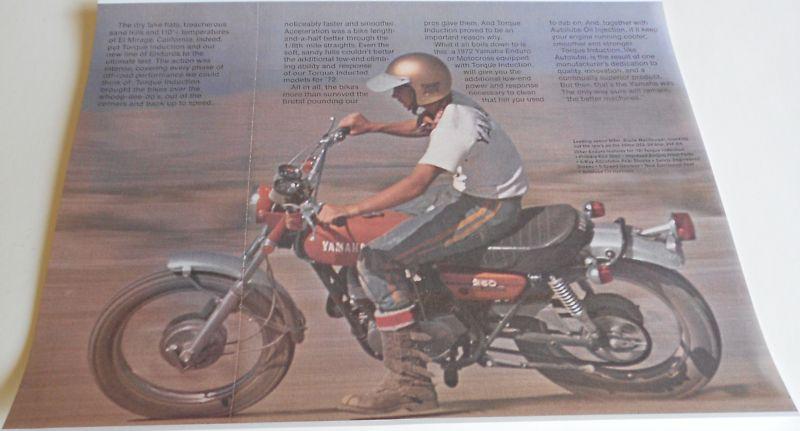 1972 yamaha dt2 250 enduro with torque induction test sales ad vintage