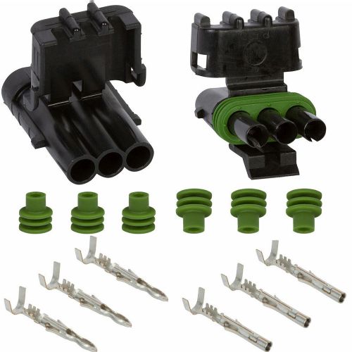 Delphi weather pack 3 cavity  conductor connector kit 20-18 ws 2 pack - two sets