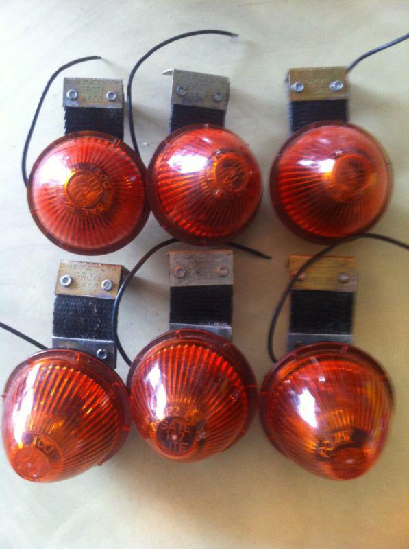 6 grote id/ running lights  sae p2 pc 75 sate lite 157 amber