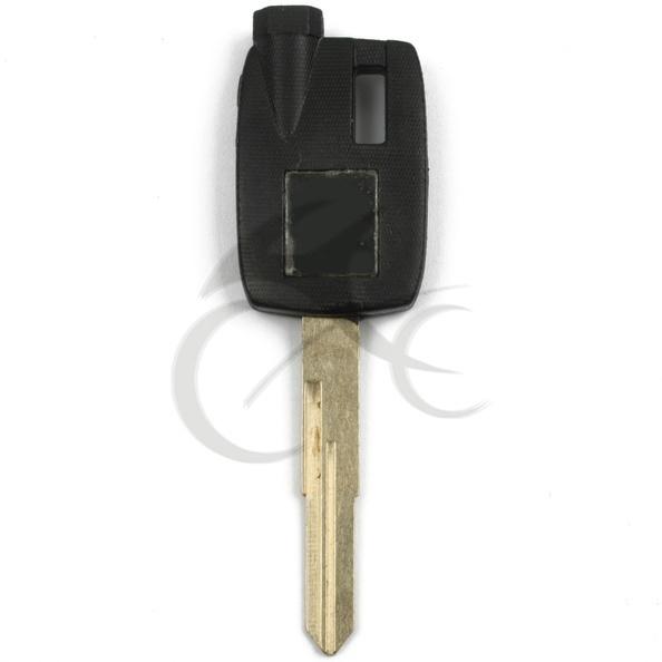 One piece new blank key uncut blade for suzuki an400 black with white letter