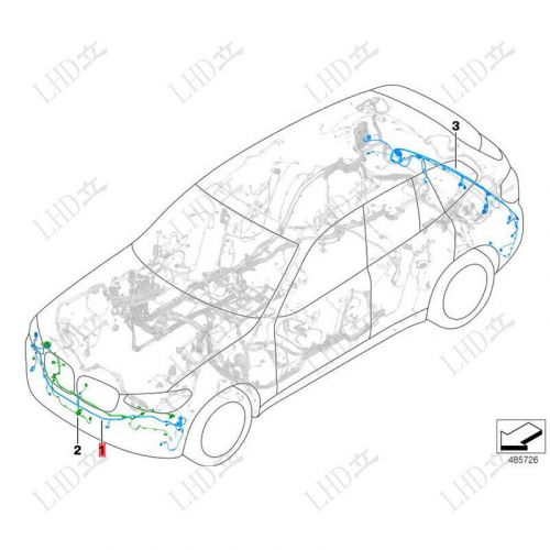 Front bumper pdc wiring harness 61126991952 fits for bmw x3 g01 x4 g02 new