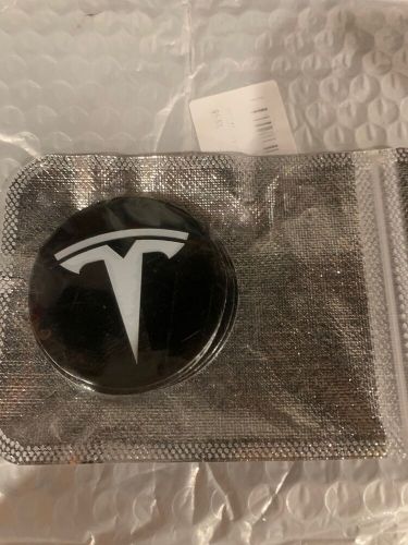 (pack of 4) tesla wheel center cap sticker decal emblems 2.20&#034; 56mm diameter