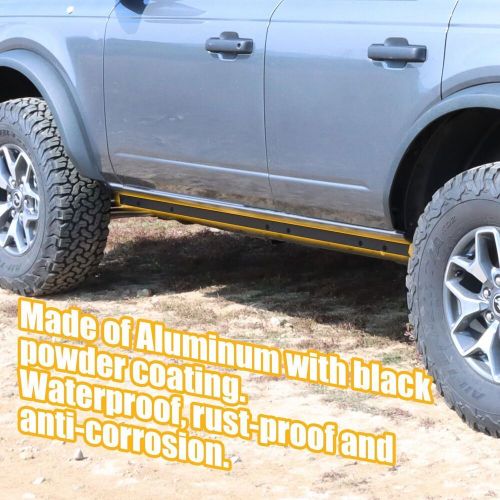 Pinch weld cover fit for ford bronco 4-door 2021-2024 trail armor rocker panels