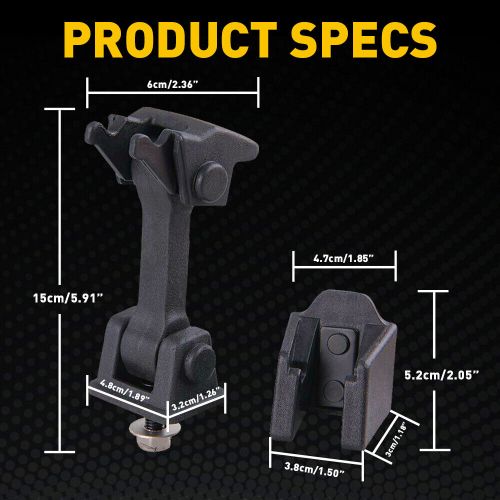 For 07-17 jeep jk wrangler matte black pair abs hood latch lock catch kit