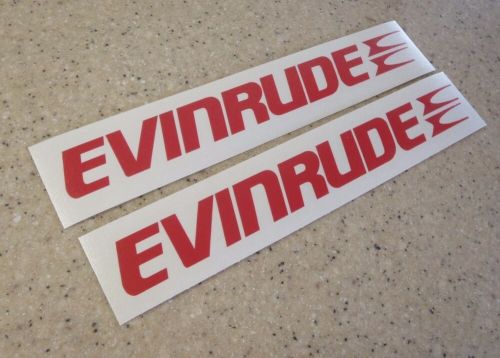 Evinrude vintage outboard motor decals 6&#034; navy 2-pak free ship + free fish decal