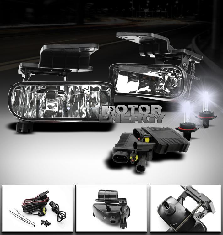 1999-2002 silverado/2000-2006 suburban tahoe bumper fog lights+8000k hid+harness