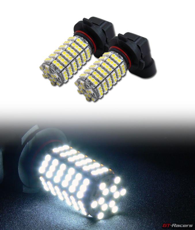 Pair white 9005/hb3/h10 120 smd led bumper fog/driving light bulb 9040 9140 9145