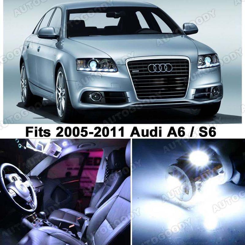 Audi a6 s6 white led lights interior package kit c6