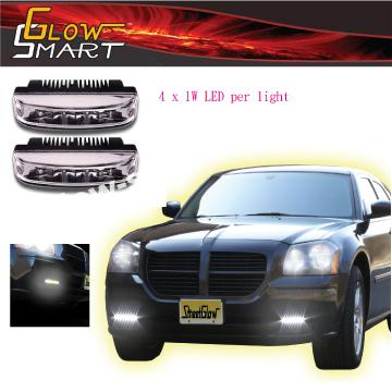 4 led daytime running light drl fog driving light super bright (pair) - white 