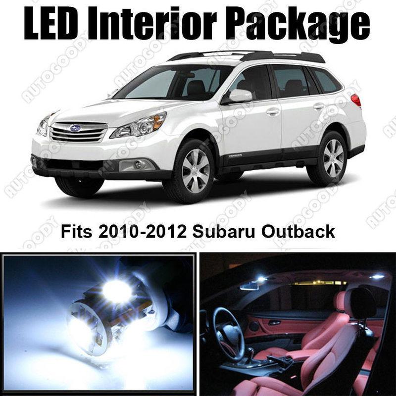 6x white led lights interior package for subaru outback