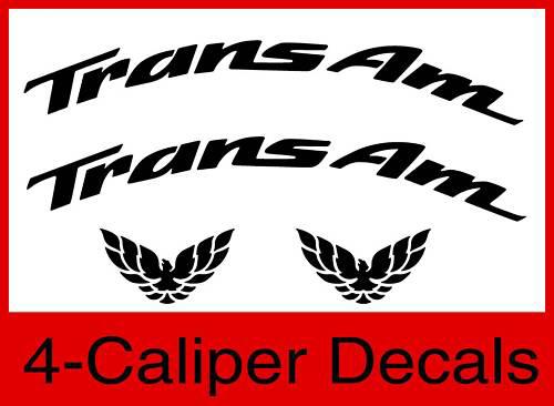 Pontiac 93-02 trans am/firebird caliper decals-u pick!