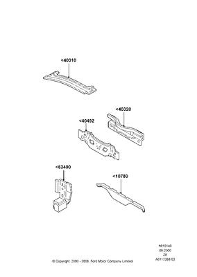 Yr3z6340320aa ford panel - back