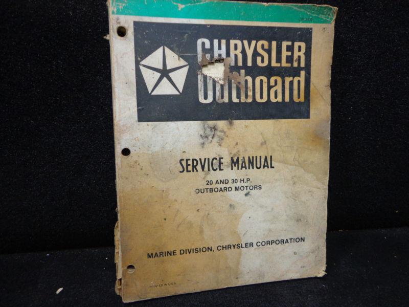 Factory service manual #ob3435 for 1980 chrysler 20-30hp outboard