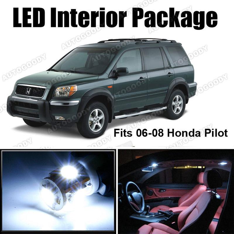 10 x white led lights interior package kit for honda pilot