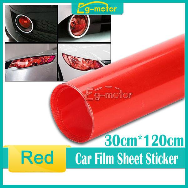 30x120cm car vehicle vinyl film decal sticker fog headlight smoke light red