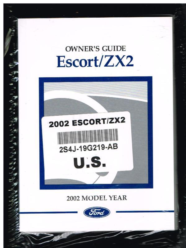 Ford 2002 model year escort/zx2 owner's guide