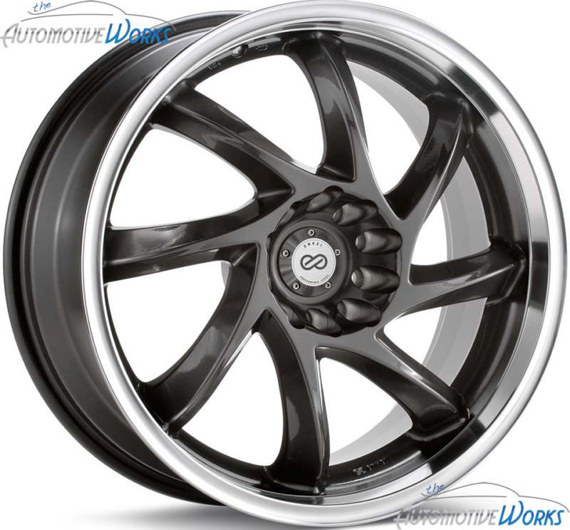 16x7 enkei wdm 5x110 5x114.3 5x4.5 +42mm gunmetal rims wheels inch 16"