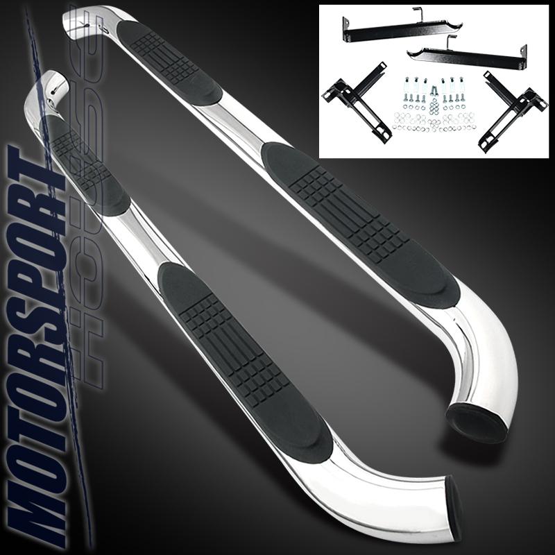 Fit 05-09 hyundai tucson kia sportage side step nerf bars chrome suv lh+rh 06 07