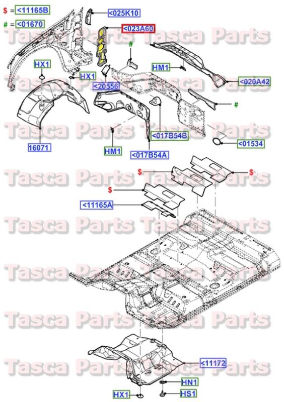 New oem rh passenger side cowl side insulator 2008-2014 f250 f350 f450 f550 sd