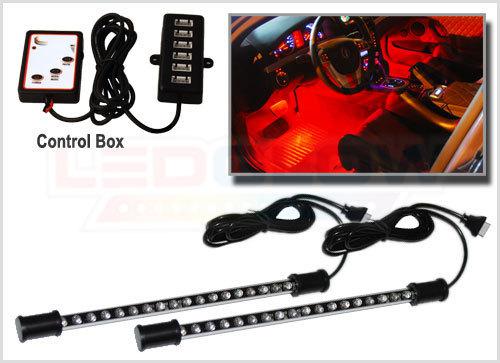 Red led interior expandable neons lights w. patterns