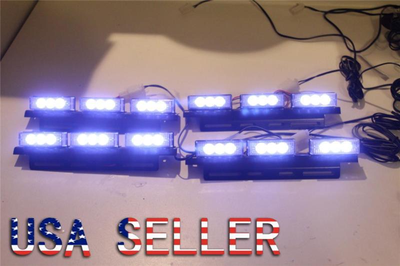 36 led car truck boat strobe emergency  lights for deck dash grill white